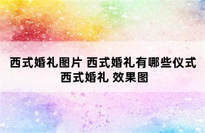 西式婚礼图片 西式婚礼有哪些仪式 西式婚礼 效果图